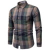 O1CN014nP21v1WlH4Tked1V_2217672972828-0-cib-4.jpg Foreign Trade Spring and Autumn New Men's Slim-fit Color Gradient Classic Plaid Long-sleeved Shirt Casual Youth Fashion