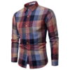 O1CN01OHKCn91WlH4TDkD11_2217672972828-0-cib-1.jpg Foreign Trade Spring and Autumn New Men's Slim-fit Color Gradient Classic Plaid Long-sleeved Shirt Casual Youth Fashion