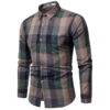 O1CN01thJfKy1WlH4TkfQx4_2217672972828-0-cib.jpg Foreign Trade Spring and Autumn New Men's Slim-fit Color Gradient Classic Plaid Long-sleeved Shirt Casual Youth Fashion