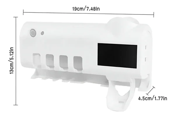 1761248494B4 Soporte con Esterilizador UV y Dispensador de Pasta dental | Baño Más Higiénico y Ordenado