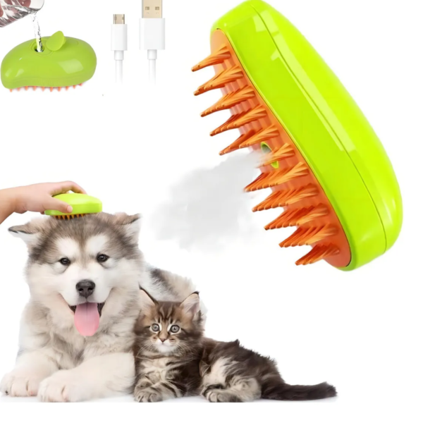 Cepillo a vapor1 Cepillo Peine para Mascotas con Vapor – Cepillado suave y sin tirones