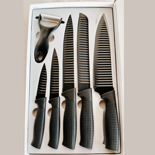 Set x5 Cuchillos Acanalados + Pela Papas