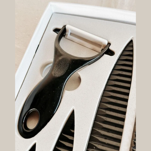 Set x5 Cuchillos Acanalados + Pela Papas