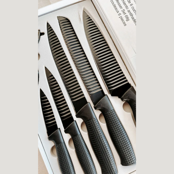 Set x5 Cuchillos Acanalados + Pela Papas