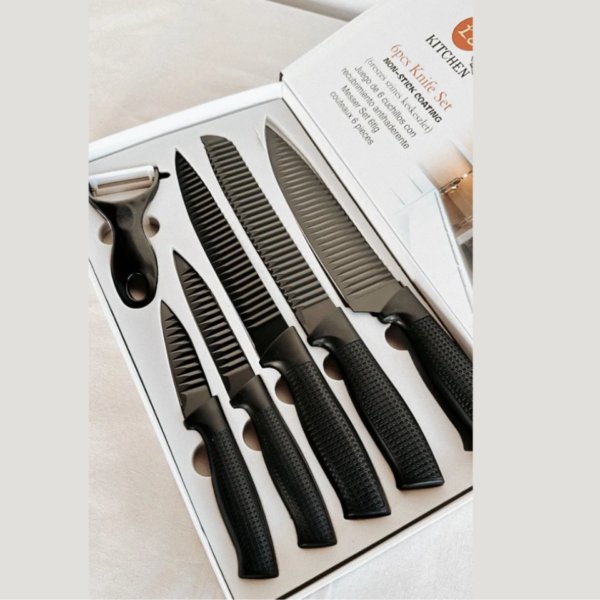 Set x5 Cuchillos Acanalados + Pela Papas