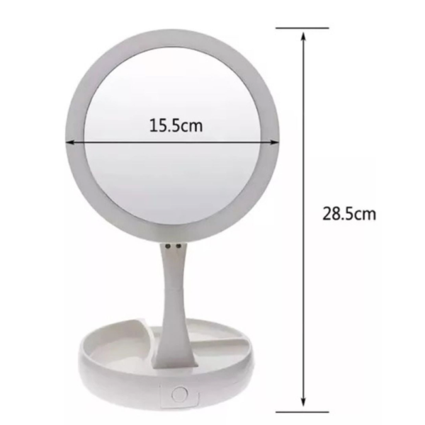 Espejo Doble LED con Aumento x10 – Precisión para tu rutina diaria