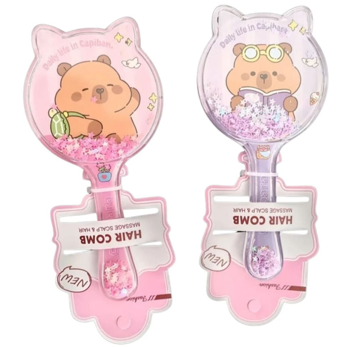 Cepillo Masajeador de Cabello Capibara –  Suave y Relajante