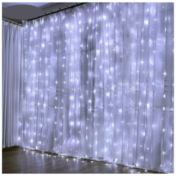 17656867973-3 Cortina decorativa - Luz Fría 168 LED