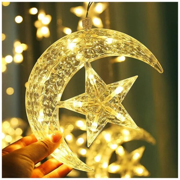 Guirnalda Cascada Estrella Luna LED 3M