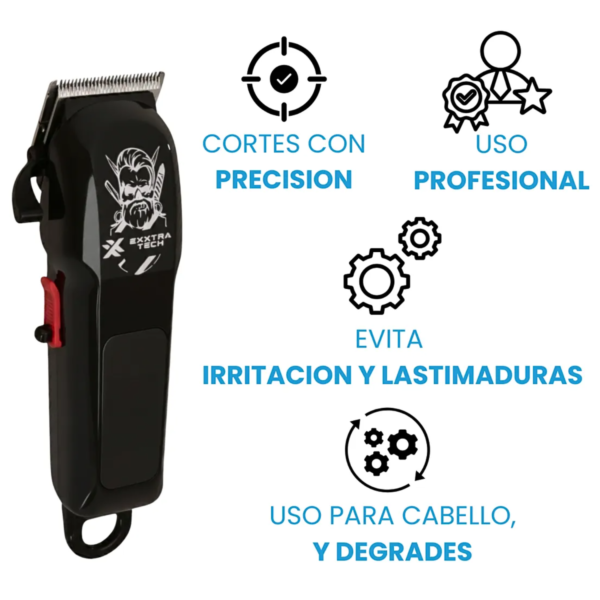 c12 Cortapelo y Barba Inalámbrica con 4 Peines