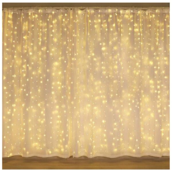 f12 Cortina decorativa – Luz Cálida 168 LED