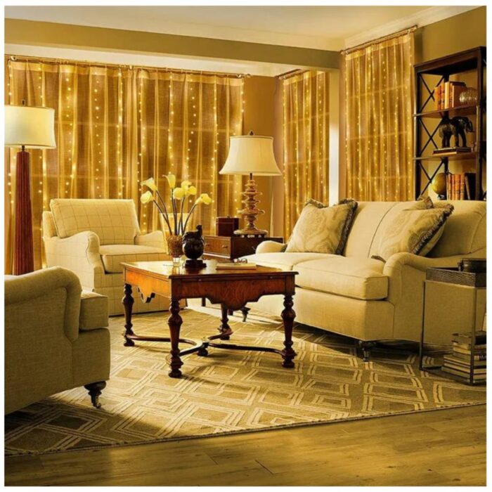 Cortina decorativa – Luz Cálida 168 LED