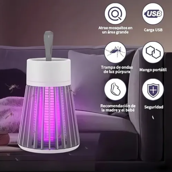 Lámpara Mata Mosquitos Atrapa Moscas USB