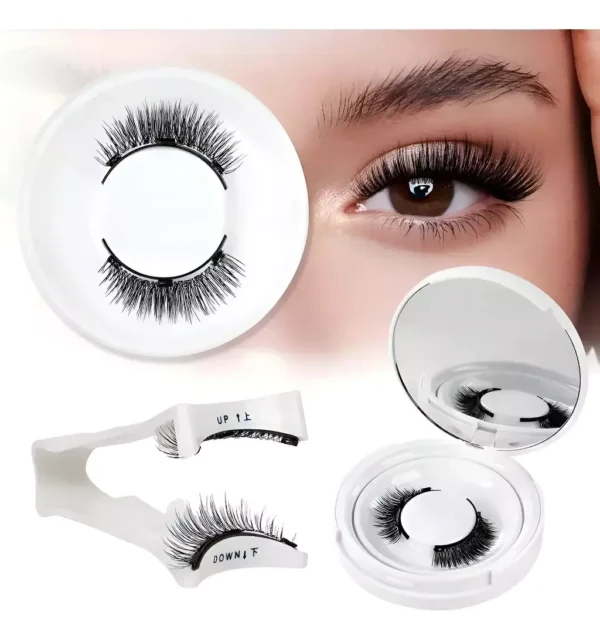 Pestañas Magnéticas con Estuche y Pinza – Aplicación Sin Pegamento