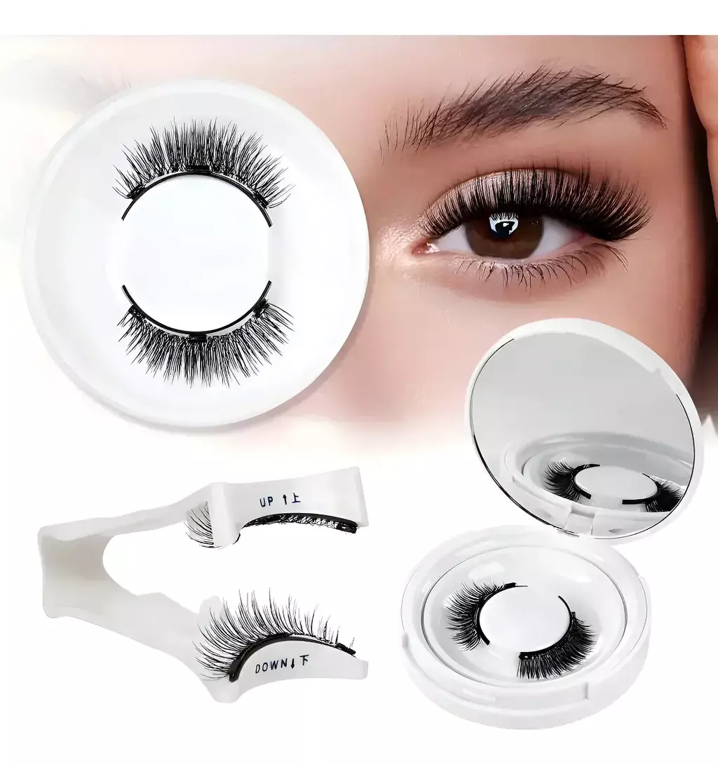 Pestañas Magnéticas con Estuche y Pinza – Aplicación Sin Pegamento