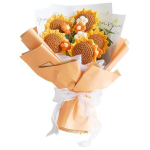 Ramo de Girasoles Tejidos a Mano – Un Regalo que No se Marchita