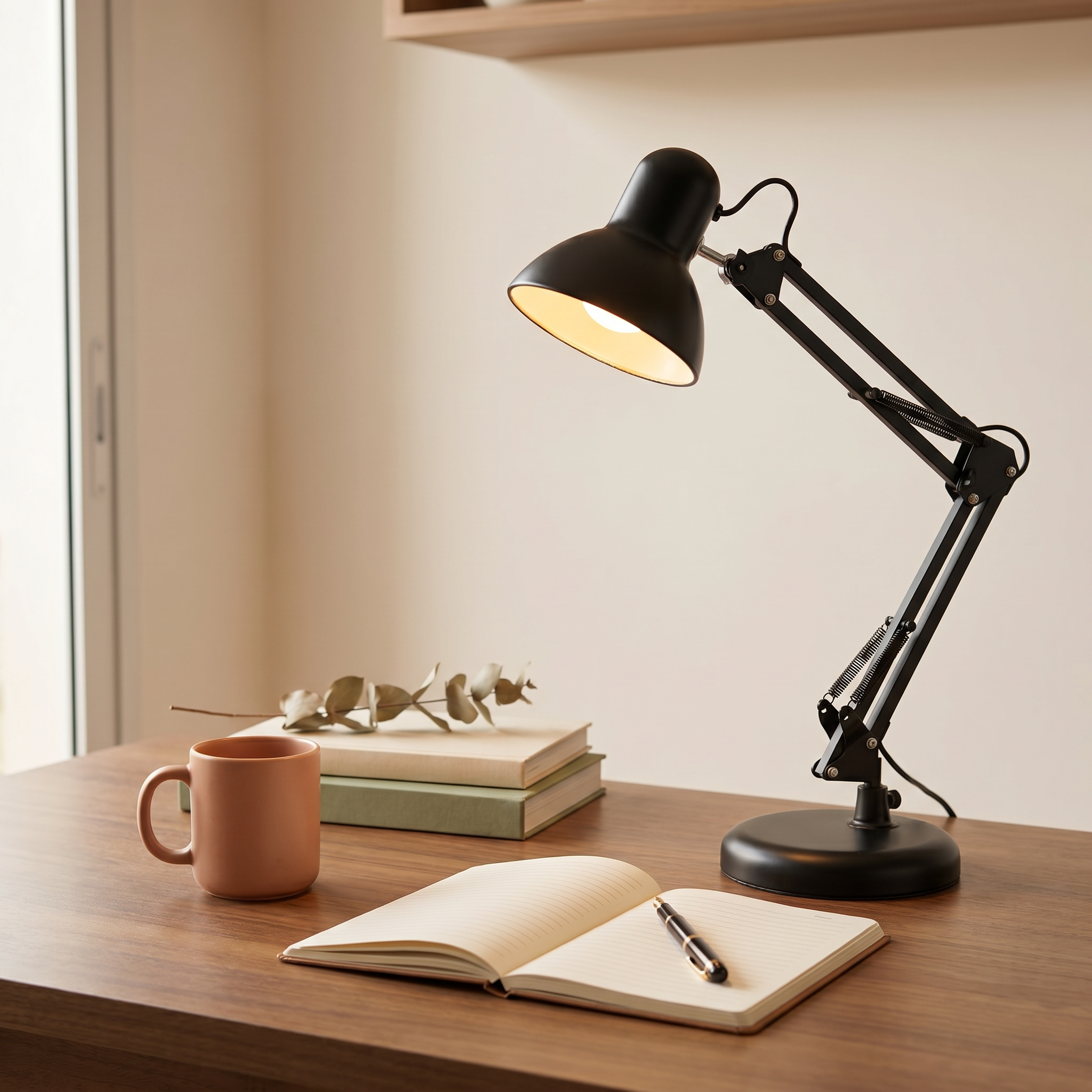Lámpara de Escritorio Articulada con Morsa y Base